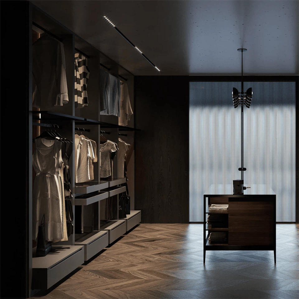 Modern Custom Open Walk In Wardrobe